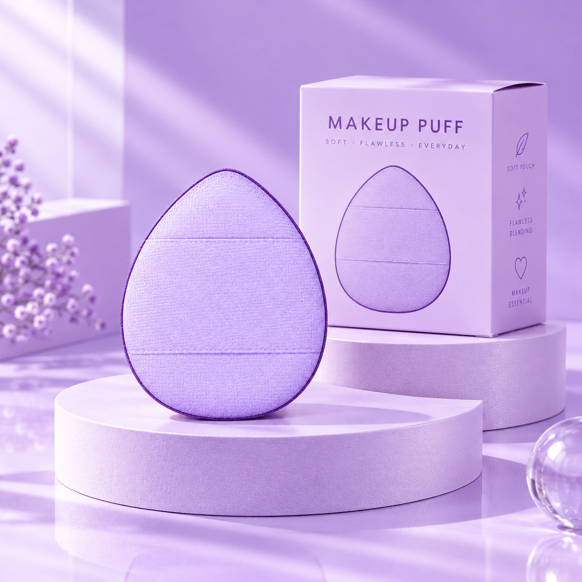 Soft Velvet Makeup Puff – Flawless Blending for Smooth, Even Makeup
