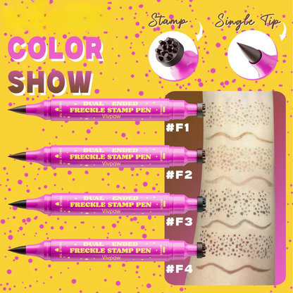 2-in-1 Long-Lasting Waterproof Faux Freckle Stamp & Fine Tip Pen - Natural-looking